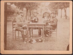 Cca 1920 Kártyázók, Fotó / Card Players, Photo 16x12 Cm - Autres & Non Classés