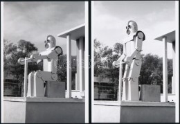 Cca 1938 Budapest, Robotember A Nemzetközi Vásáron, 3 Db Vintage Negatívról... - Andere & Zonder Classificatie