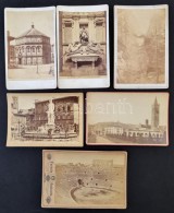 Cca 1900 Olasz és Svájci Városképes Keményhátú Fotók,... - Autres & Non Classés