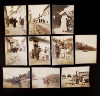 Cca 1910 Szentendrei Séta, 10 Db Fotó, 11x8 Cm - Andere & Zonder Classificatie