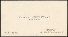 Máday István, Marosi (1879-1959): Idegorvos, Individuálpszichológus, Az... - Andere & Zonder Classificatie