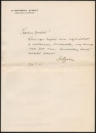 1936 Hoffmann Sándor (1899-1992) Kossuth-díjas Vegyészmérnök Saját... - Non Classés
