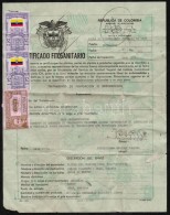 Kolumbia 1974 Növényegészségügyi Igazolás Okmánybélyegekkel - Zonder Classificatie
