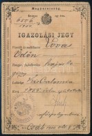 1900 Igazolási Jegy Hajós Legény Részére / ID For Sailor. - Unclassified