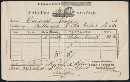 1868 A Középdunai GÅ‘zhajótársaság Fuvarlevele - Ohne Zuordnung