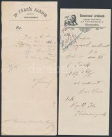 Cca 1860-1900 9 Db KülönbözÅ‘ Gyógyszertári Recept és Orvosi Rendelvény,... - Unclassified