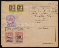 1925 Okmány 2 X 10.000K + 60.000K Budapest Városi Illetékbélyeggel - Zonder Classificatie