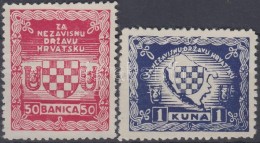 ~1940 Független Horvát állam 2 Segélybélyeg / Independent Croatian State 2 Labels - Zonder Classificatie