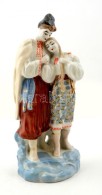 Párocska, Jelzett Szovjet Porcelán, Kézzel Festett, Hibátlan, M:27 Cm - Otros & Sin Clasificación