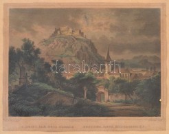 1859 A Dévai Vár Nyugatról - Festung Deva, Abendseite. Acél Metszet, Ludwig Rohbock... - Prenten & Gravure