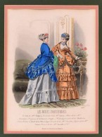 XIX: Sz. Eleji Divat Metszet Igényes, üvegezett Keretben / XIXth Century Fashion Etching In Glazed... - Prenten & Gravure