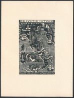 Jelzés Nélkül: Ex Libris Dr. Lustig István. Fametszet, Papír, 9×6 Cm - Altri & Non Classificati