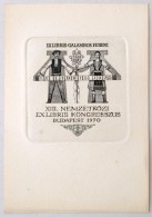 1970 Nemzetközi Ex Libris Kongresszus Rézkarc / Engraving 8x8 Cm - Andere & Zonder Classificatie