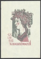 Prof. Jaroslav Vodrázka (?-?) : Ex Libris, Linómetszet, Papír, 10x7cm - Altri & Non Classificati