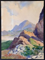 Szentgyörgyi Jelzéssel: Sziklás Vidék. Akvarell, Papír,  37×27 Cm - Andere & Zonder Classificatie