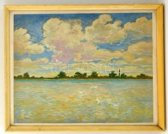 Bölcskey Ferenc (1897-?): Balatonberény. Gouache, Papír, Jelzett, üvegezett Keretben,... - Autres & Non Classés