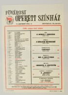 1986 FÅ‘városi Operett Színház Május Havi MÅ±sora, Hajtott, 42x29,5 Cm - Autres & Non Classés