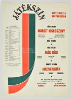 1986 Játékszín Március Havi MÅ±sorának Plakátja, Hajtott, 69x48,5 Cm - Andere & Zonder Classificatie