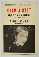 Cca 1985 Csíkszereda, 'Óvom A Szót' Benedek Éva ElÅ‘adóestje, Magyar és... - Autres & Non Classés