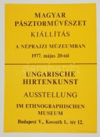 1977 Magyar PásztormÅ±vészet Kiállítás A Néprajzi Múzeumban... - Altri & Non Classificati