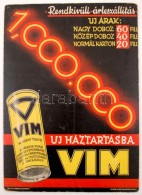 Cca 1940 VIM Tisztítószer Reklám Plakát. Karton.  / Cca 1940 Cleaning Product... - Sonstige & Ohne Zuordnung