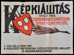 Cca 1920-1930 Nemzeti Szalon Képkiállítás Plakát, Bp., Merkur MÅ±intézet,... - Otros & Sin Clasificación