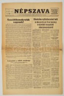 1956 A Népszava, A Magyar Szociáldemokrata Párt Központi Lapja November Elsejei... - Non Classés