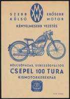 Cca 1940 Weiss Manfréd Gyár Csepel Motorkerékpár Reklámnyomtatvány /... - Non Classés