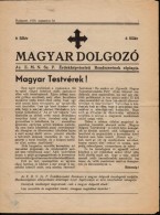 1938 A Magyar Dolgozó Nemzetiszocialista, Nyilas újság  Egy Száma - Unclassified