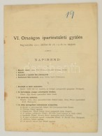 1902 Nagyvárad. VI. Orsz. Ipartestületi GyÅ±lés Programja. 24p. - Non Classés