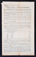 1870 Hirdetmény: Rendelet A Pénzutalványozás KiterjesztésérÅ‘l és... - Zonder Classificatie