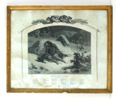 1865 A Megfagyott Gyermek, Litográfia Székely Bertalan Rajza Nyomán, üvegezett Keretben,... - Ohne Zuordnung