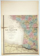 1876 Franciaország NagyméretÅ± Térképe E. Andriveau-Goujon. Acélmetszet 2... - Altri & Non Classificati