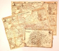 Cca 1920 3 Db Európai Közlekedési Térkép / 3 Traffic Maps - Andere & Zonder Classificatie