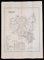 Cca 1860 Tolna Vármegye Térképe. Színezett Rézmetszet. 44x59 Cm - Other & Unclassified