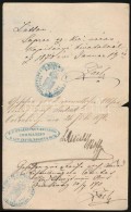 1872 Leszerelt Katona úti Cédulája / Urlaubszettel (passport)  Of Disarmed Soldier - Sonstige & Ohne Zuordnung