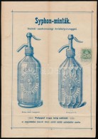 1898 Szikvízgép és Szódásüveg Reklám Nyomtatvány. 22x30 Cm - Advertising