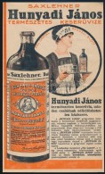 Cca 1910-1930 Saxlehner Hunyadi János Természetes KeserÅ±vize, Szórólap,... - Publicités
