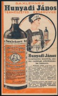 Cca 1910-1930 Saxlehner Hunyadi János Természetes KeserÅ±vize, Szórólap,... - Advertising