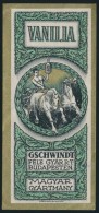 Cca 1910 Gschwindt-féle Gyár Rt. Vanilia LikÅ‘r Italcímke, Klösz Gy. és Fia,... - Werbung