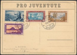 1929 Pro Juventute Sor Képeslapon Mi 235-238 - Altri & Non Classificati