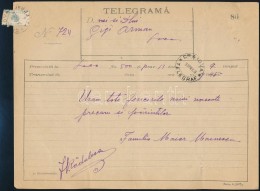 1917 Távirat Zárjeggyel / Telegramm 'CRAIDVA' - Other & Unclassified