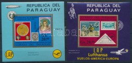 ** 1971 100 éves A Paraguayi Bélyeg Blokkpár Mi 166-167 MUESTRA - Autres & Non Classés