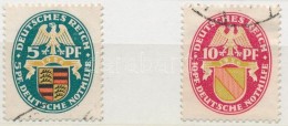 O 1926 Mi 398-399 X (Mi EUR 2.100,-) (elvékonyodás / Thin Paper) - Otros & Sin Clasificación