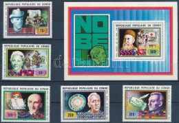 ** 1978 Nobel Díjasok Sor Mi 620-624 + Blokk Mi 16 - Other & Unclassified