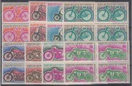 ** 1969 Motorkerékpárok Sor Négyestömbökben Mi 184-191 - Andere & Zonder Classificatie