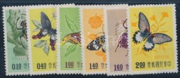 ** 1958 Rovarok, Lepkék Sor Mi 282-287 - Sonstige & Ohne Zuordnung