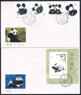 1985 Pandák Sor Mi 2009-2012 + Blokk Mi 35 2 Db FDC-n - Andere & Zonder Classificatie