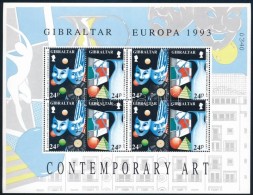 ** 1993 Europa CEPT: Kortárs MÅ±vészet Kisív Sor Mi  654-657 - Andere & Zonder Classificatie