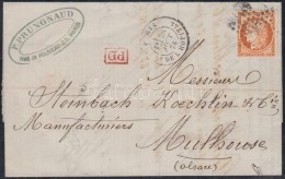 1874 Mi 43b Bélyeggel Bérmentesített Levél 'PARIS' - 'MÜHLHAUSEN' - Other & Unclassified